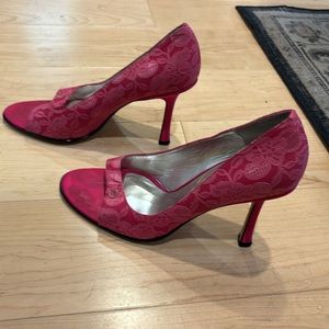 bebe Hot Pink 3.5'” heels 👠👠👠size 7.